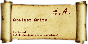 Abelesz Anita névjegykártya
